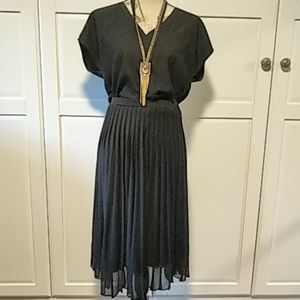 Anne Klein Black Pleated Skirt